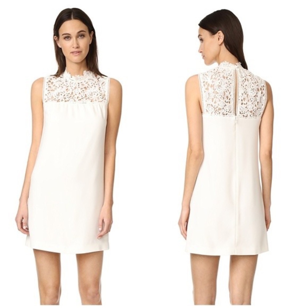 Size 0 cream crepe dress- Theory